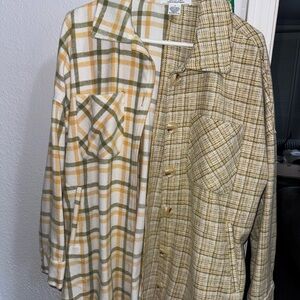 Plaid Button-Up Shirt Jacket